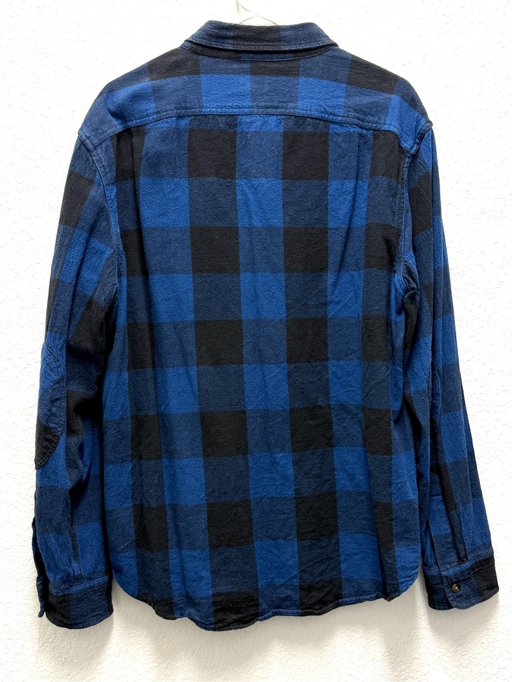 J.Crew Men's XL Blue Black Buffalo Plaid Button-up Flannel Shirt - Picture 2 of 3